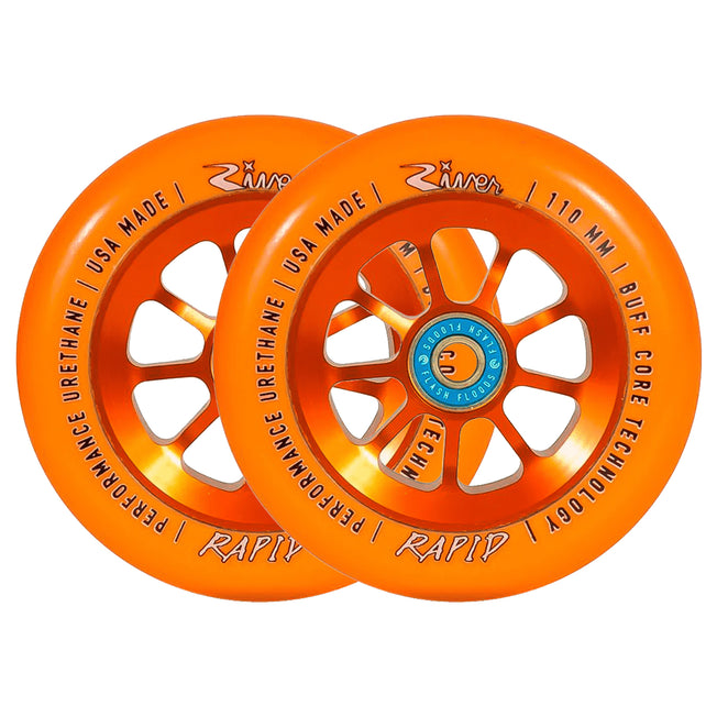 River Rapids Scooter Wheels - 110mm - Sunset - Pair