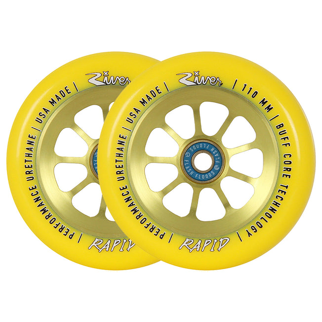 River Rapids Scooter Wheels - 110mm - Sunrise - Pair