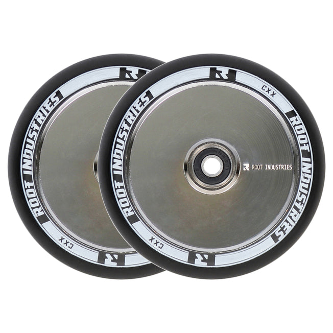 Root Air Scooter Wheels - 120mm - Black on Mirror - Pair