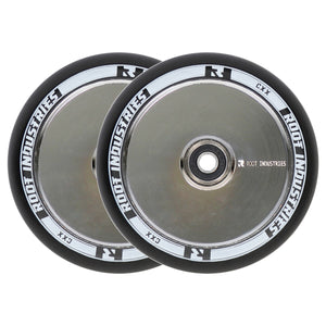 Root Air Scooter Wheels - 120mm - Black on Mirror - Pair