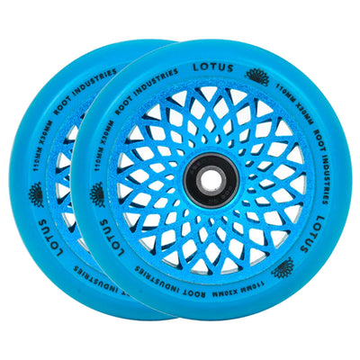 Root Lotus Scooter Wheels - 110mm - Blue - Pair