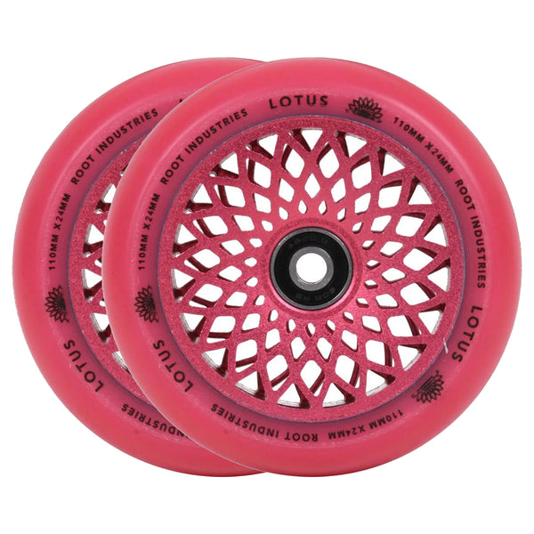 Root Lotus Scooter Wheels - 110mm - Pink - Pair