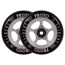 Proto Slider Spoked Wheels - 110mm - Black on Raw - Pair