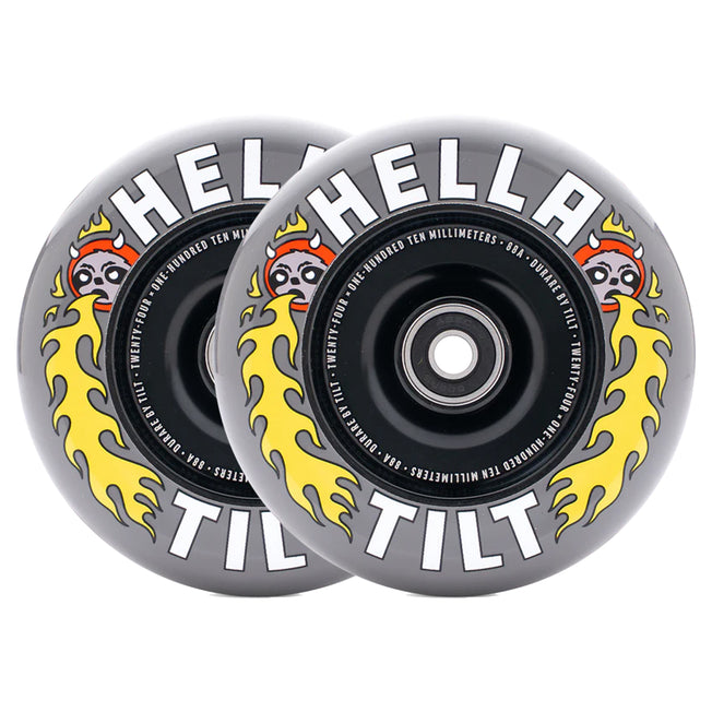 Tilt X Hella Scooters Wheels - 110mm - Grey - Pair