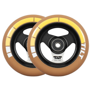 Tilt Stage Scooter Wheels - 110mm - Gold Stripe - Pair