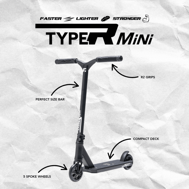 Root Industries Type R Mini Complete Scooter - Matte Black