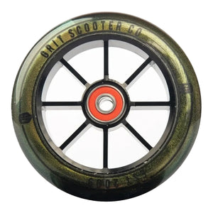 Grit Scooters 8-Spoke Alloy Core Wheels 110mm - Black / Gold (PAIR)