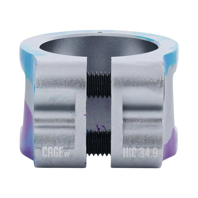 Oath Cage V2 Double Clamp - Blue / Purple / Titanium