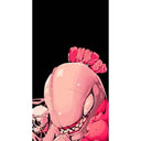 Chubby Gummy Alien Scooter Griptape - Black / Pink