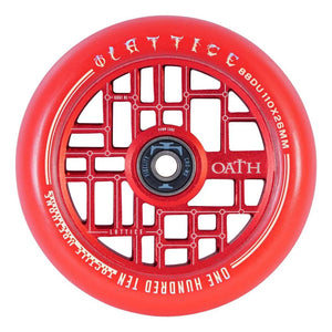 Oath Lattice Wheels - 110mm - Red - Pair