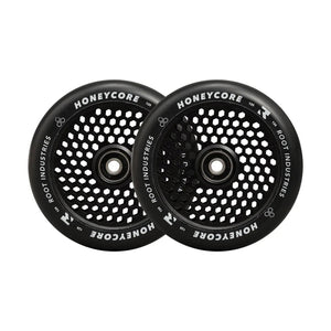 Root Honeycore Pro Scooter Wheels - 120mm - Black on Black - Pair