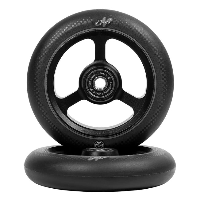 North Index G5 Scooter Wheels - 115mm - Black / Black - Pair
