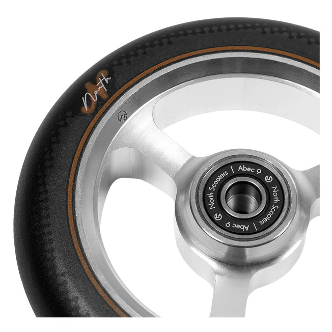 North Index G5 Scooter Wheels - 110mm - Silver / Black - Pair