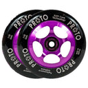 Proto Slider Spoked Wheels - 110mm - Black on Purple - Pair