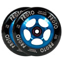 Proto Slider Spoked Wheels - 110mm - Black on Blue - Pair
