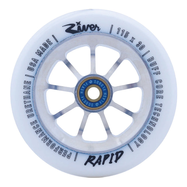 River Rapids Scooter Wheels - 115mm - Blizzard - Pair