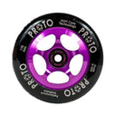 Proto Slider Spoked Wheels - 110mm - Black on Purple - Pair