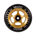 Proto Slider Spoked Wheels - 110mm - Black on Gold - Pair