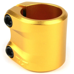 Tilt Sculpted Oversized Scooter Double Clamp - Anodized Gold