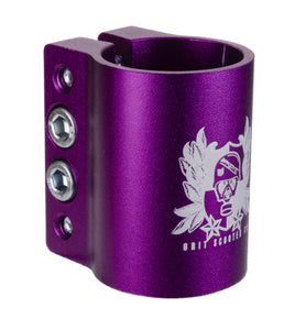 Grit Scooters Logo Quad Clamp 34.9mm - Anodized Purple