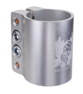 Grit Scooters Logo Quad Clamp 34.9mm - Anodized Silver