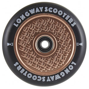 Longway FabuGrid Wheel - 110mm - Black on Rose Gold