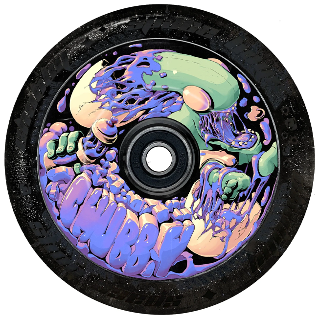 Chubby Hollowcore Pro Scooter Wheel - 110mm - Alien Purple / Glitter PU