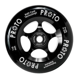 Proto Slider Spoked Wheels - 110mm - Black on Black - Pair