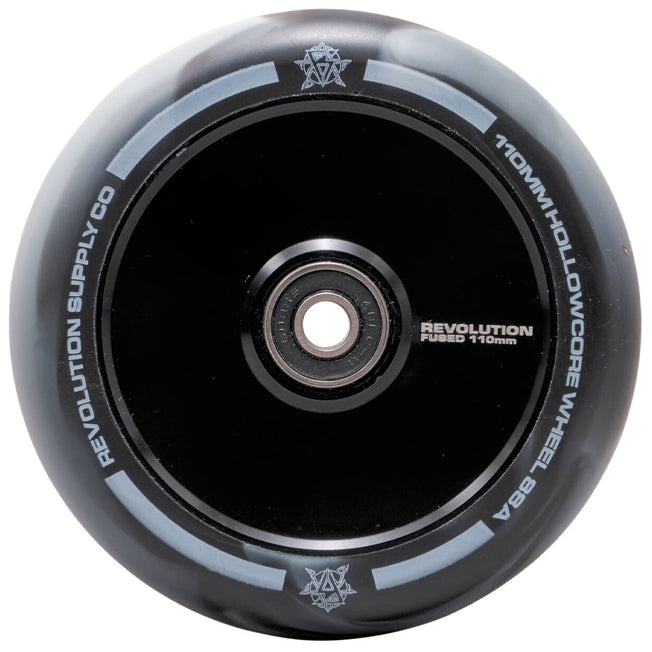 Revolution Fused Hollowcore Pro Scooter Wheel - 110mm - Black/White Swirl