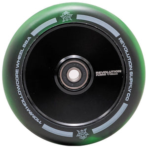 Revolution Fused Hollowcore Wheel - 110mm - Black/Green Swirl