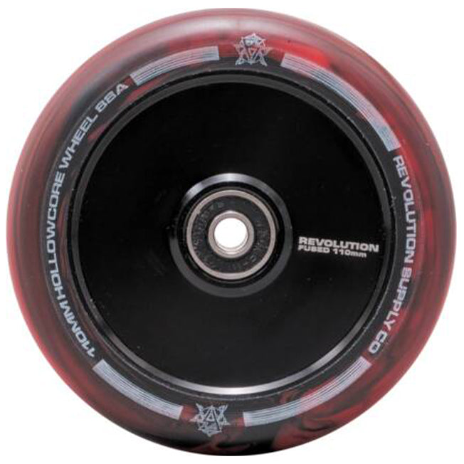 Revolution Fused Hollowcore Pro Scooter Wheel - 110mm - Black/Red Swirl