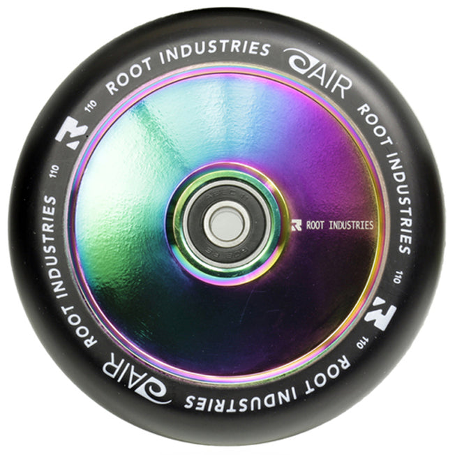 Root Air Pro Scooter Wheels - 110mm - Black on Oil Slick - Pair