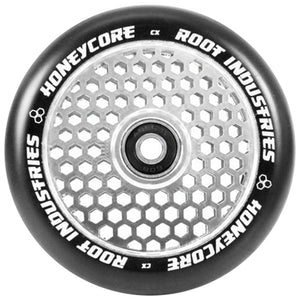 Root Honeycore Wheel - 110mm - Black on Chrome - Pair