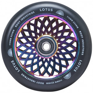 Root Lotus Wheel - 110mm - Black on Rocket Fuel - Pair