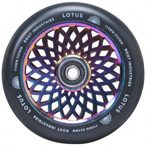 Root Lotus Pro Scooter Wheels - 110mm - Black on Rocket Fuel - Pair