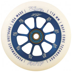 River Rapid Helmeri Signature Wheel - 110mm - Cream/Blue - Pair