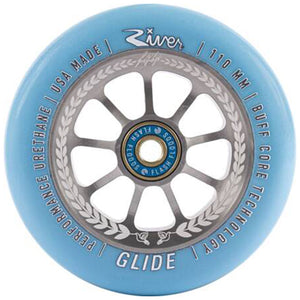 River Glide Juzzy Carter Signature Wheel - 110mm - Serenity on Silver - Pair