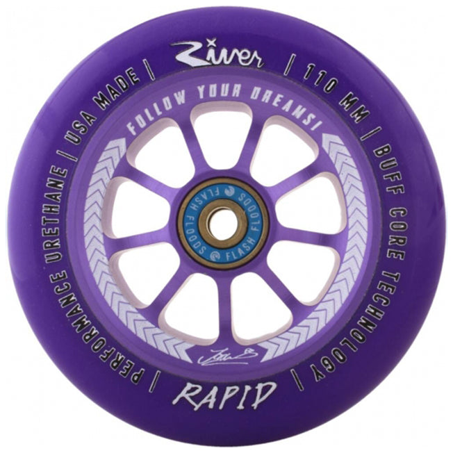 River Rapid Jordan Clark Signature Pro Scooter Wheels - 110mm - Purple - Pair