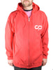 Thumbnail for Crisp Zip Hoodie - Red