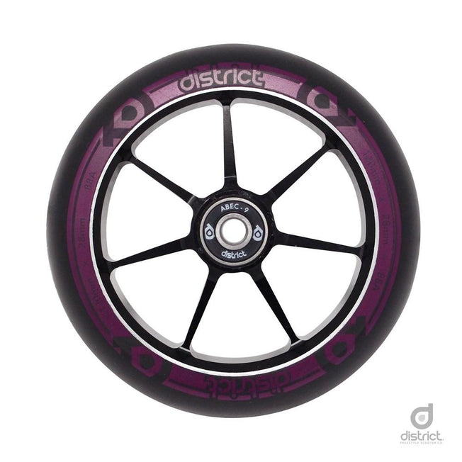 District Scooters 110mmx28mm Dual Width Core W110 Wheel - Black / Magenta