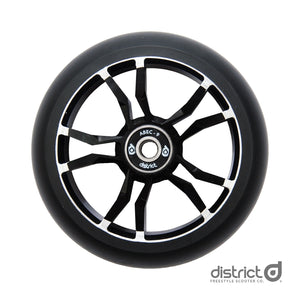 District Scooters 110mmx30mm LM110 Wide Milled Core Wheel - Black / Black